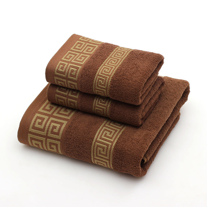 Luxurious Towels Gift Box Three-piece Set: Soft Cotton Elegance
