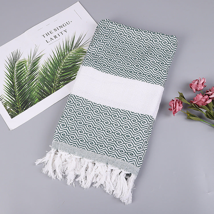 Luxurious Handmade Tassel Blanket Turkish Beach Towel – Vibrant Colors