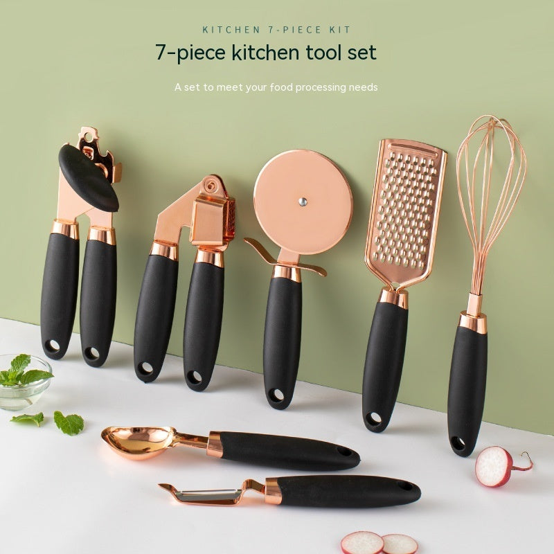 Elegant Kitchen Household Peeler Gadget Copper Plating Set