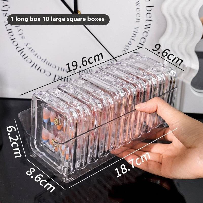 Transparent Manicure Nail Box: Elegant Handmade Dustproof Storage Solution - Killer Products