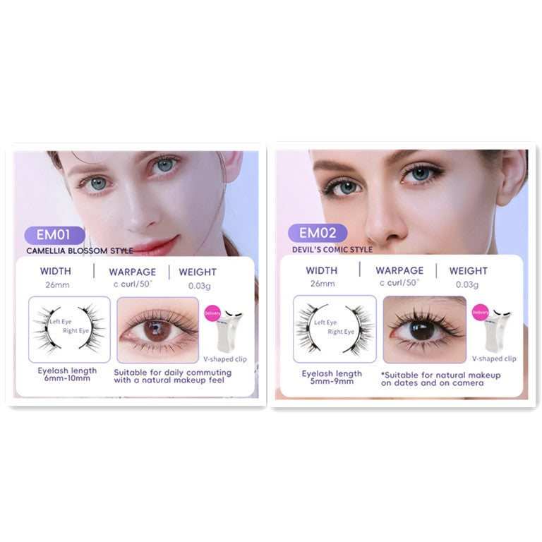 Effortless Glam: White Box One Pair Packed Magnetic Eyelashes