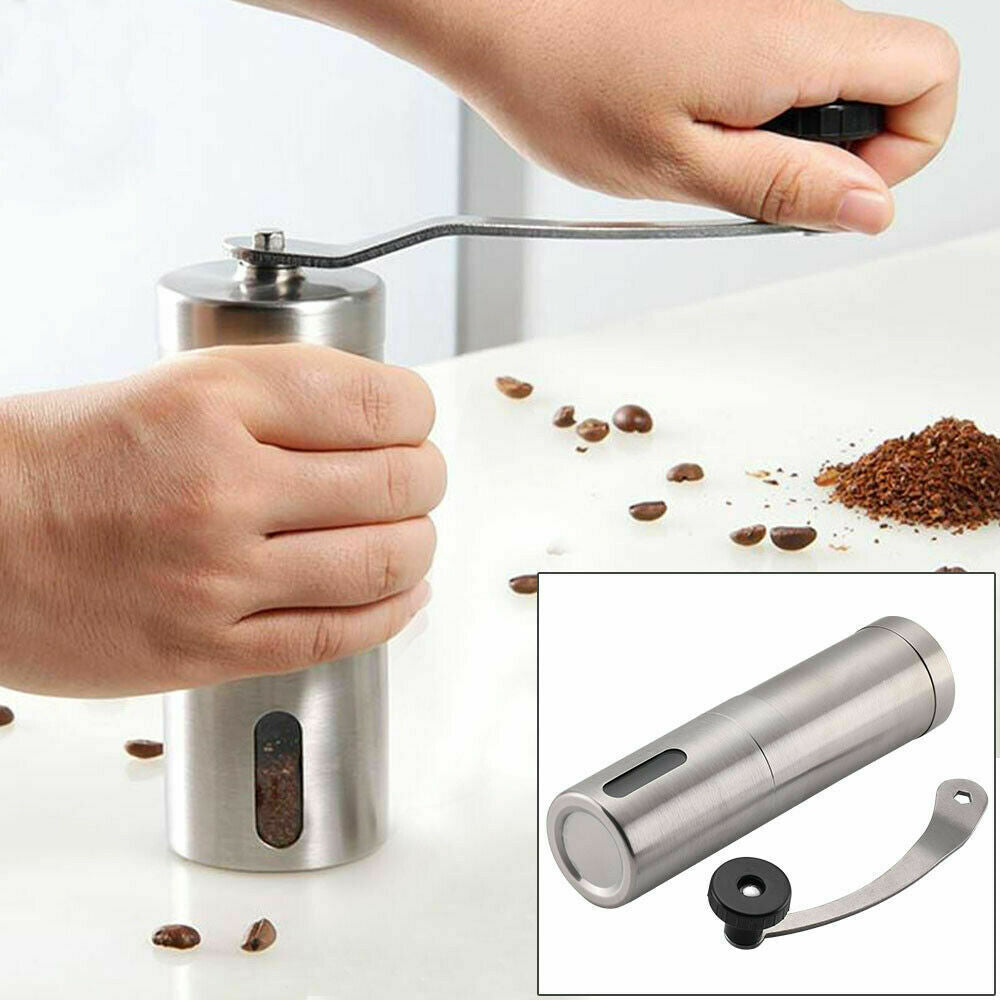 Home Portable Manual Coffee Grinder Stainless Steel Ceramic Burr