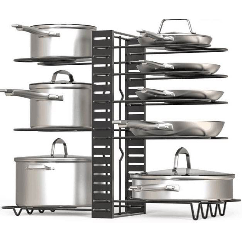 8 Tiers Iron Storage Racks: Elegant Kitchen Organizer Solution