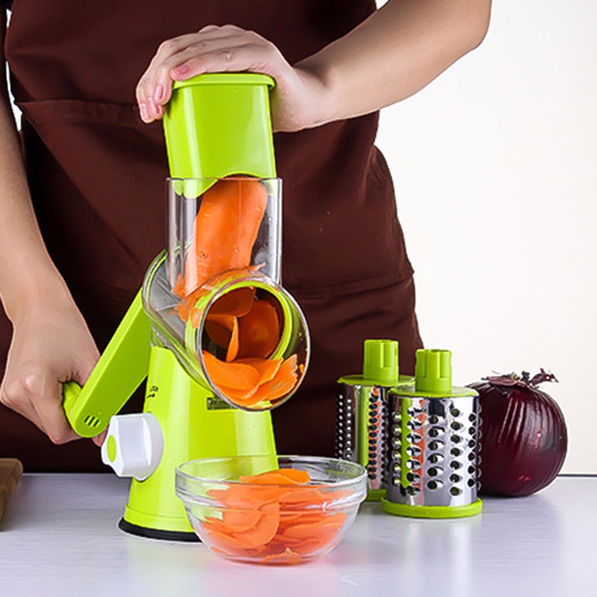 Vegetable Cutter Round Mandoline Slicer for Potato, Carrot, Cheese
