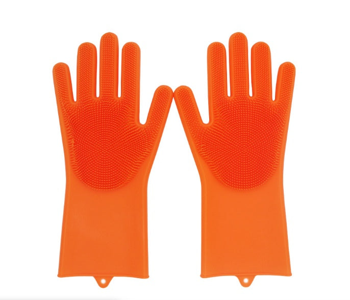 Heat-Resistant Housework Kitchen Cleaning Gloves - Eco-Friendly Silicone