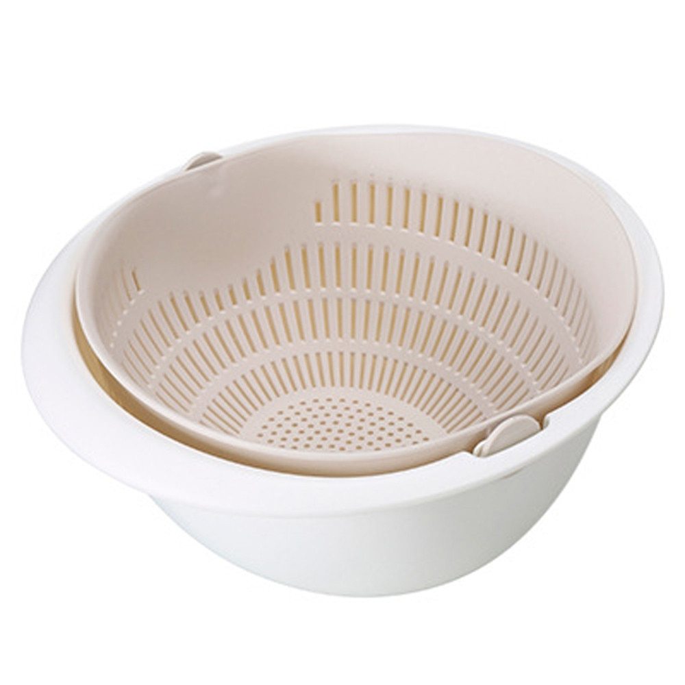 Portable Detachable Double-Layer Drain Basket for Fruit and Veggies
