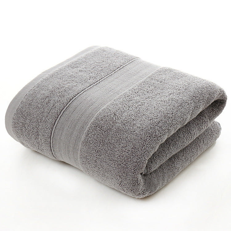 Luxurious Cotton Thickened Plain Colored Bath Towel: Ultimate Comfort