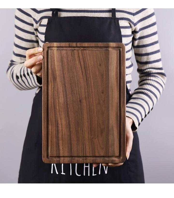 Black Walnut Wood Cutting Board - Elegant Dual-Sided Kitchen Tray