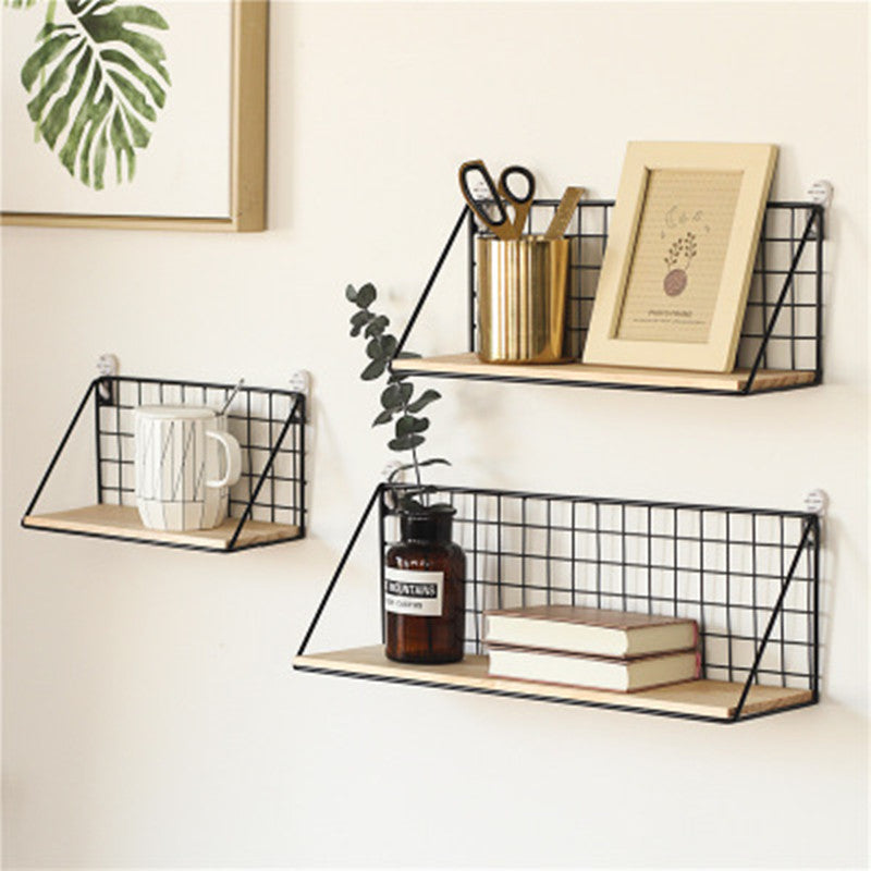 Elegant Japanese Style Wrought Iron Wall Hanging Basket Decor