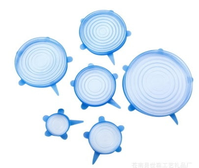 Versatile 6-Piece Stretch Siliconecover Set for Food Preservation
