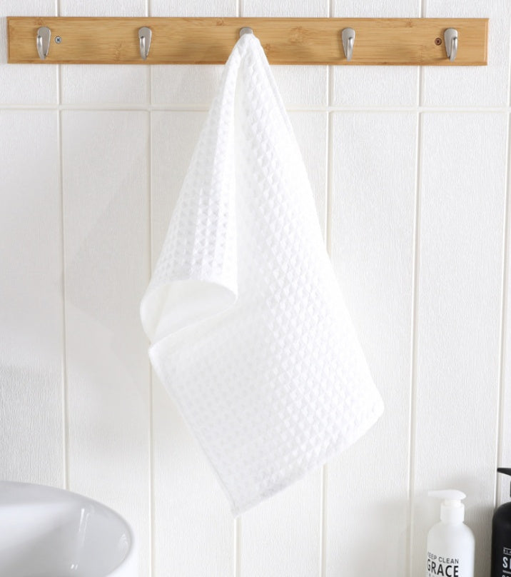 Luxurious Water-absorbing Quick-drying Pure Cotton Waffle Bath Towel