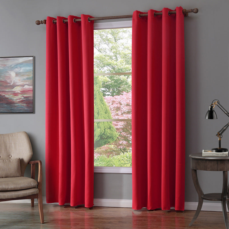 Luxurious Curtain Bedroom Shade Cloth Single Piece Red Elegance