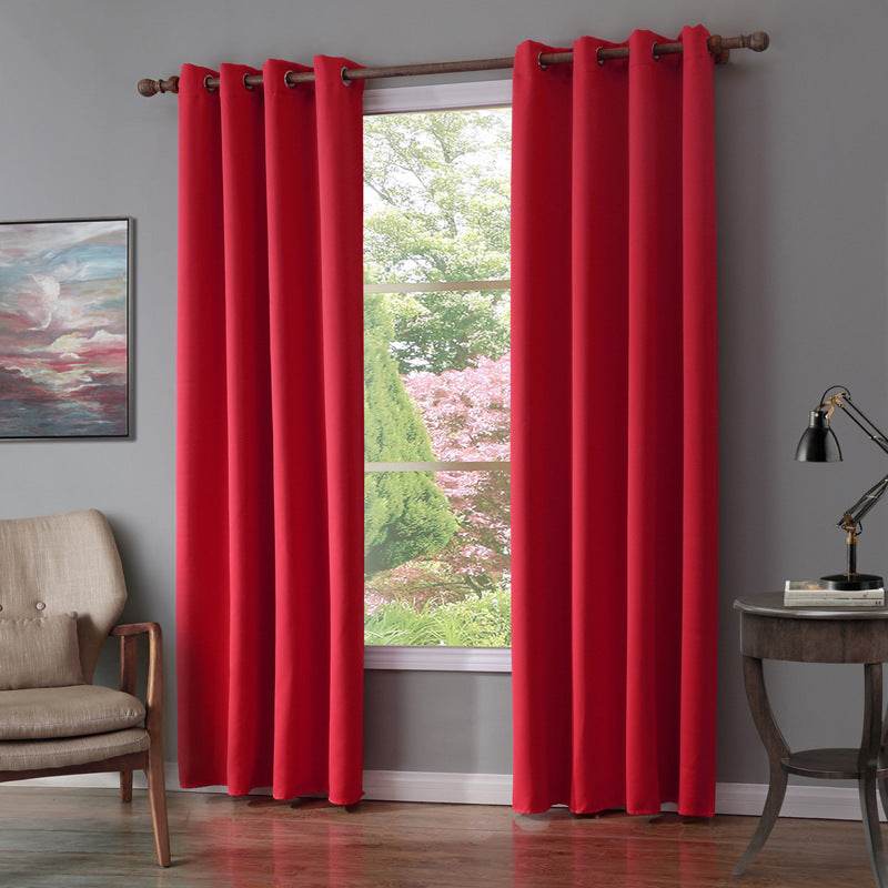 Luxurious Curtain Bedroom Shade Cloth Single Piece Red Elegance - Killer Products