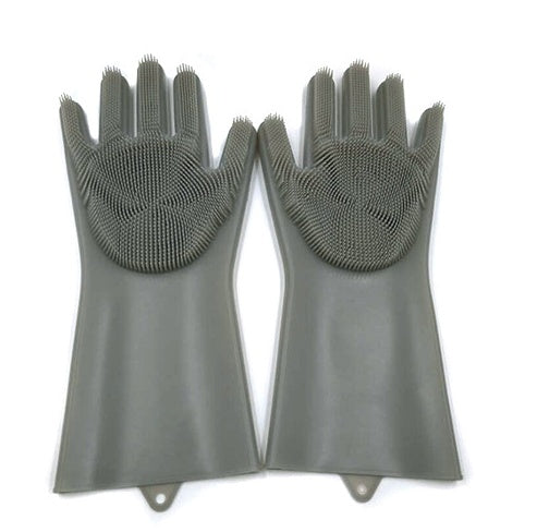 Silicone Heat-resistant Cleaning Brush Scrubbing Gloves for Kitchen Magic