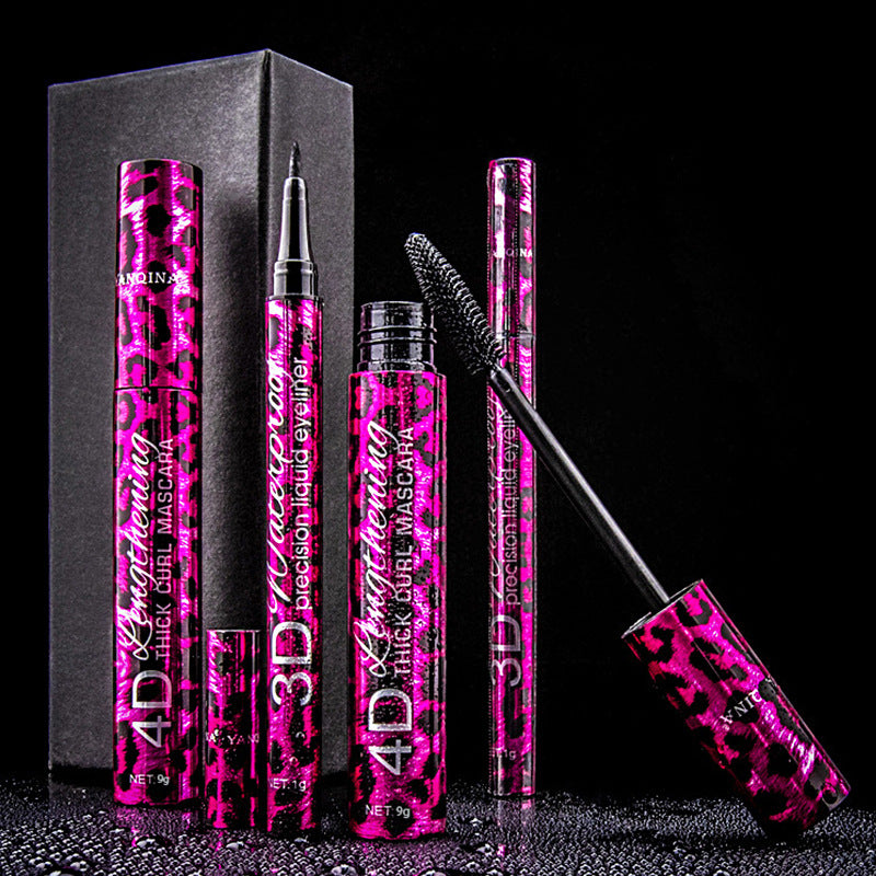 Leopard Print Mascara Eyeliner Suit: Bold Beauty Essentials Set