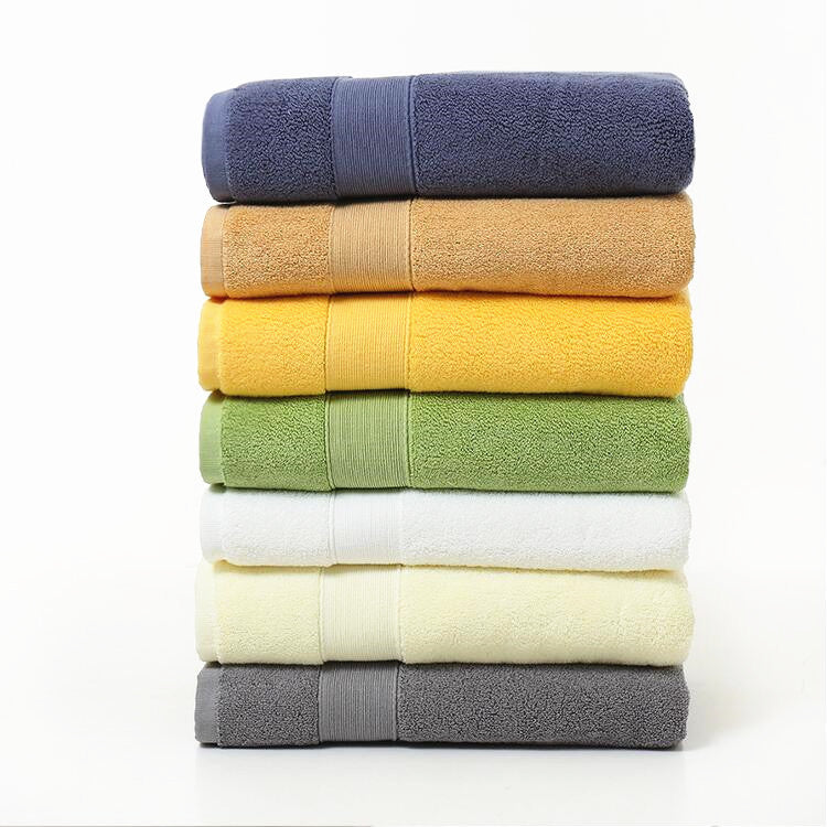 Luxurious Cotton Thickened Plain Colored Bath Towel: Ultimate Comfort