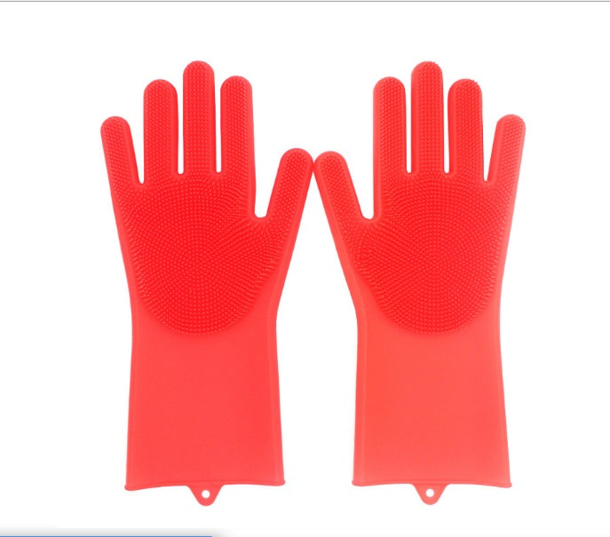 Heat-Resistant Housework Kitchen Cleaning Gloves - Eco-Friendly Silicone