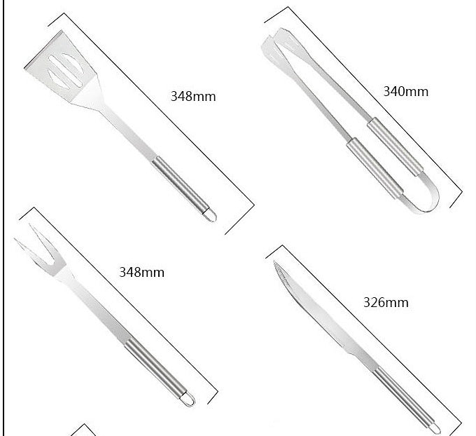 Premium 10-Piece BBQ Barbecue Tools Outdoor Baking Utensils Set