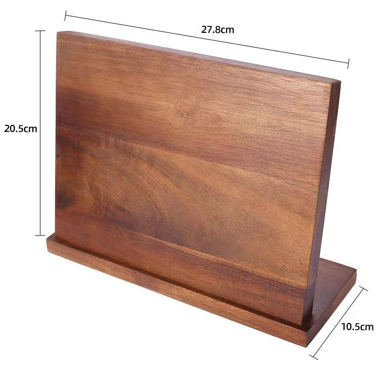 Elegant Solid Wood Magnetic Knife Holder for Creative Kitchens