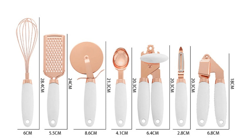 Elegant Kitchen Household Peeler Gadget Copper Plating Set