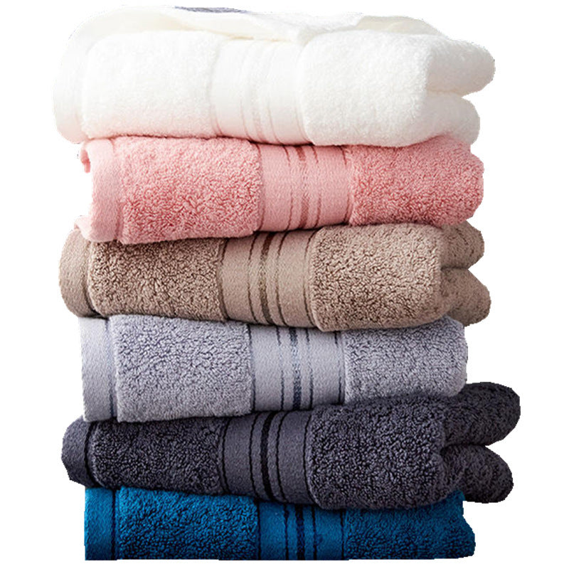 Luxury Pure Color Thick Cotton Bath Towel Set Collection