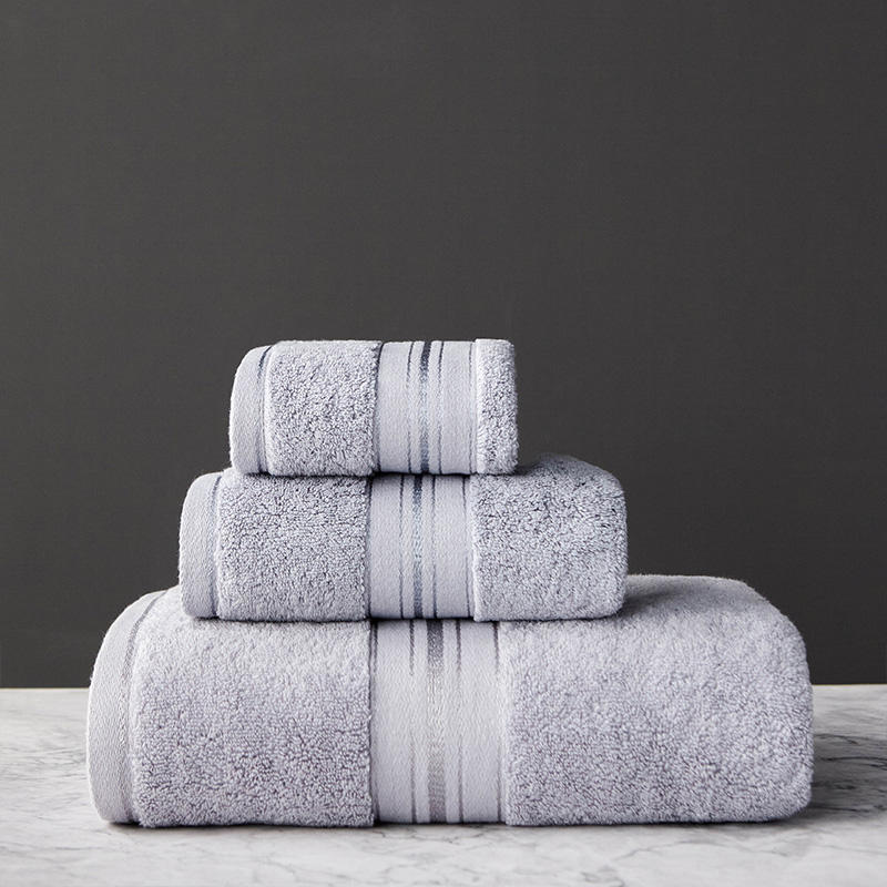 Luxury Pure Color Thick Cotton Bath Towel Set Collection