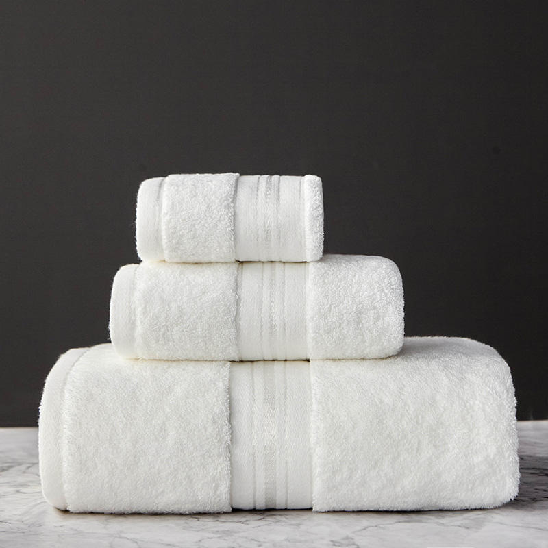 Luxury Pure Color Thick Cotton Bath Towel Set Collection