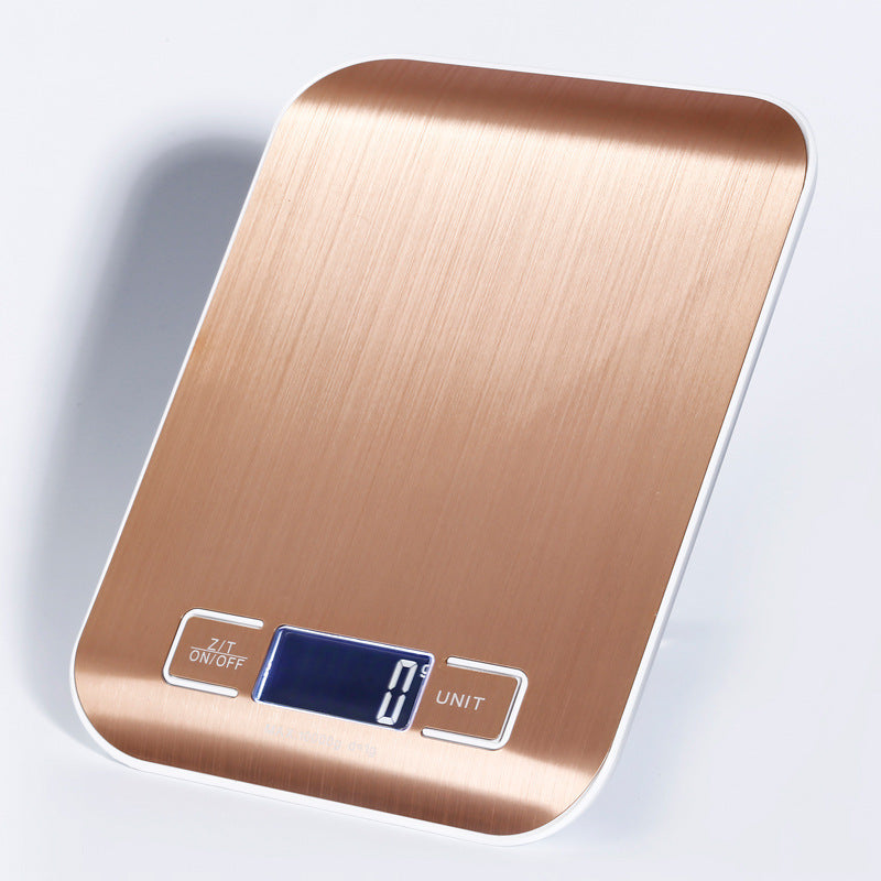Rechargeable Stainless Steel Kitchen Scale with Small Flat Platform
