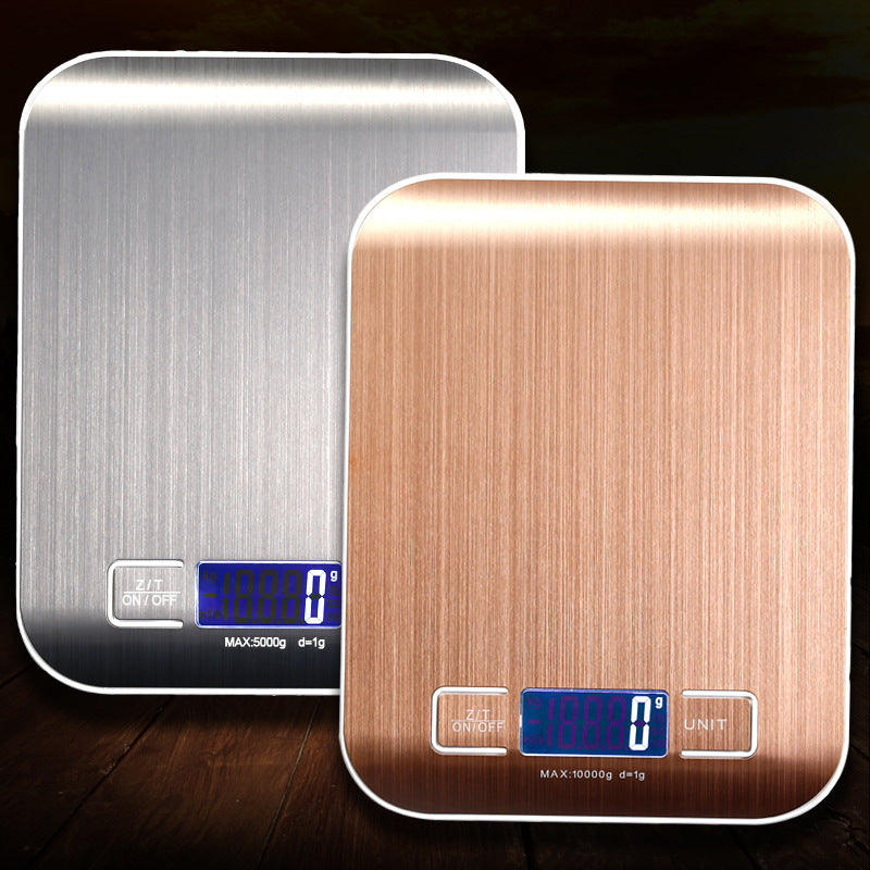 Rechargeable Stainless Steel Kitchen Scale with Small Flat Platform