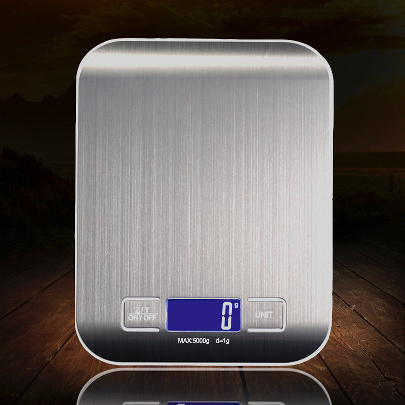 Rechargeable Stainless Steel Kitchen Scale with Small Flat Platform