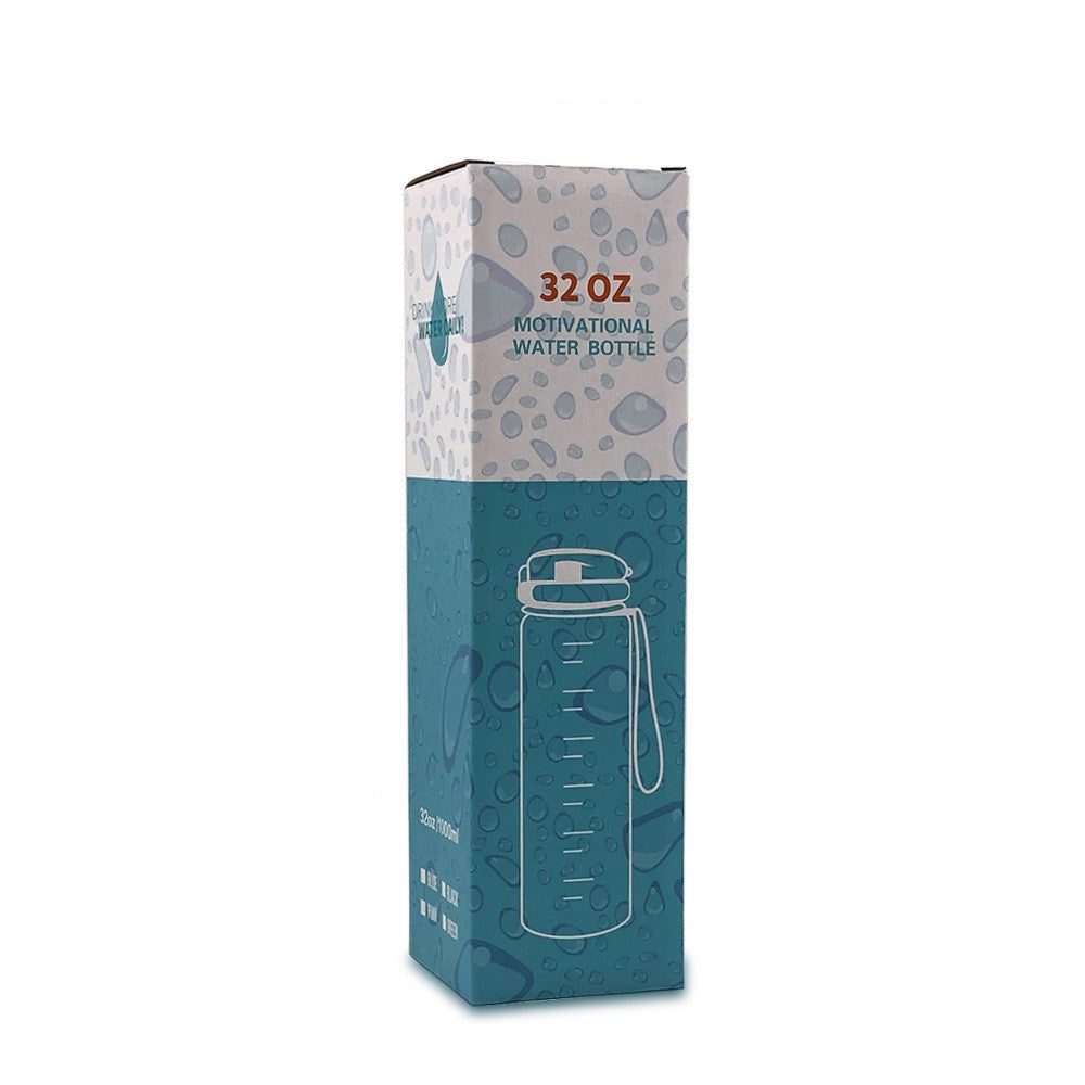 1L Tritan Time Marker Water Bottle - Leakproof Sports Fitness