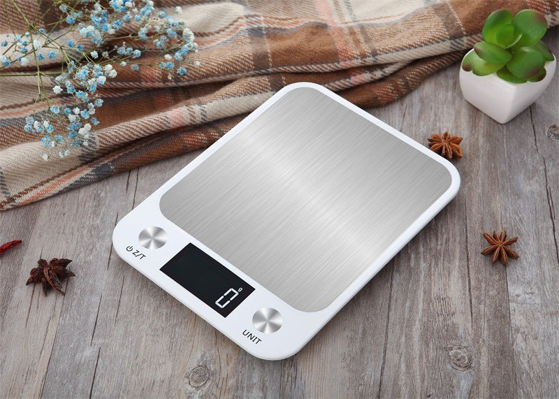 Precision Stainless Steel Kitchen Scale with Large LCD Display