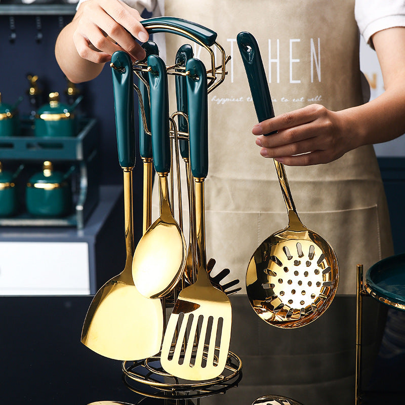 Premium 7 PCS Stainless Steel Silicone Kitchen Utensil Set