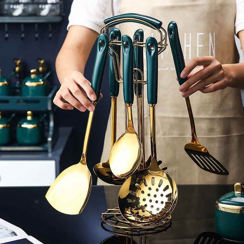 Premium 7 PCS Stainless Steel Silicone Kitchen Utensil Set - Killer Products