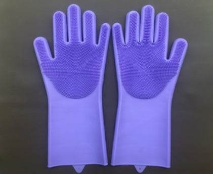 Silicone Heat-resistant Cleaning Brush Scrubbing Gloves for Kitchen Magic - Killer Products