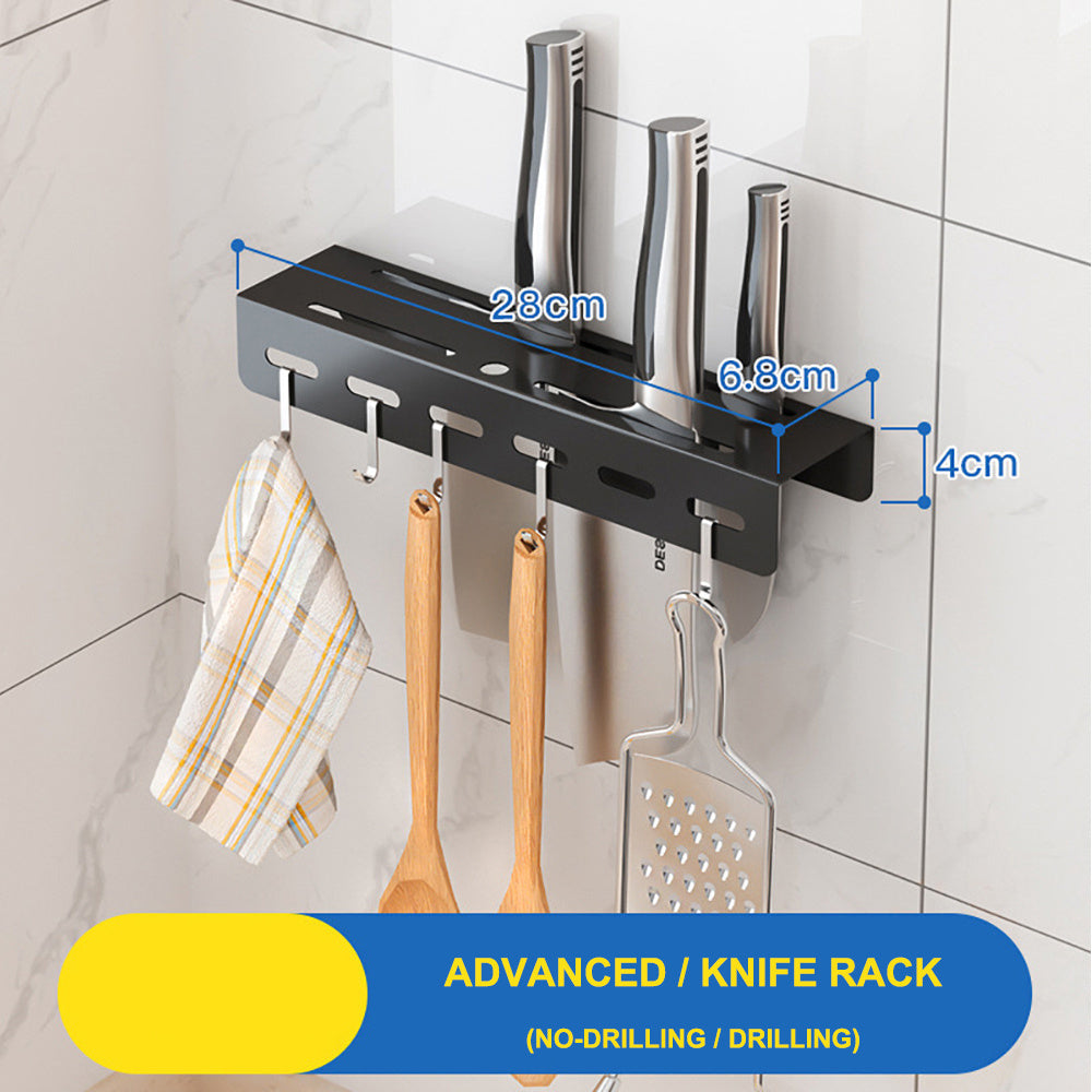 Modern Stainless Steel Kitchen Wall Shelf - Sleek Space Saver
