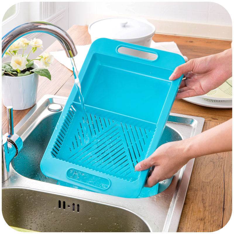 Multifunction Kitchen Chopping Blocks with Drain Basket Board - Killer Products