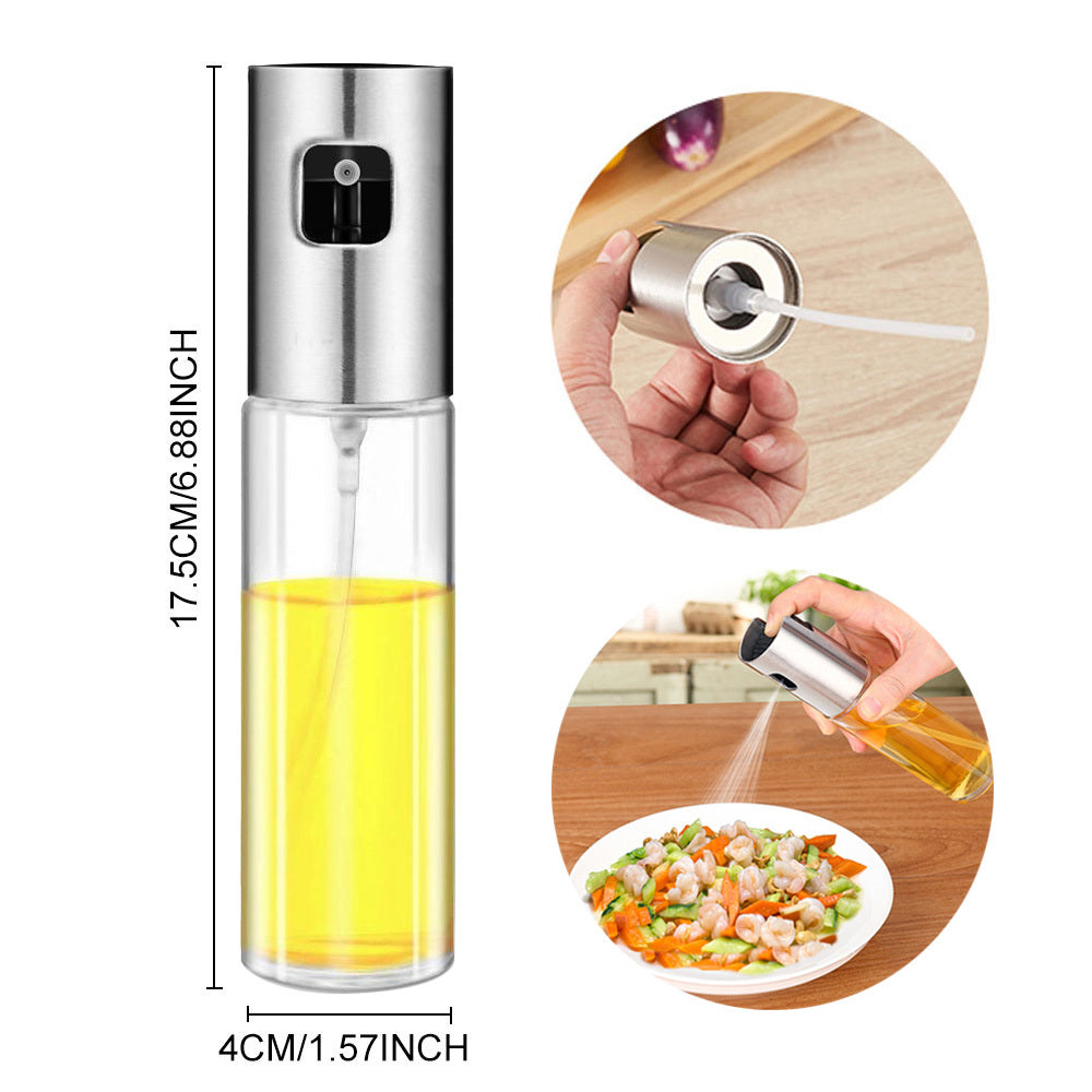 Elegant Glass Oil Vinegar Spray Bottle for Culinary Perfection