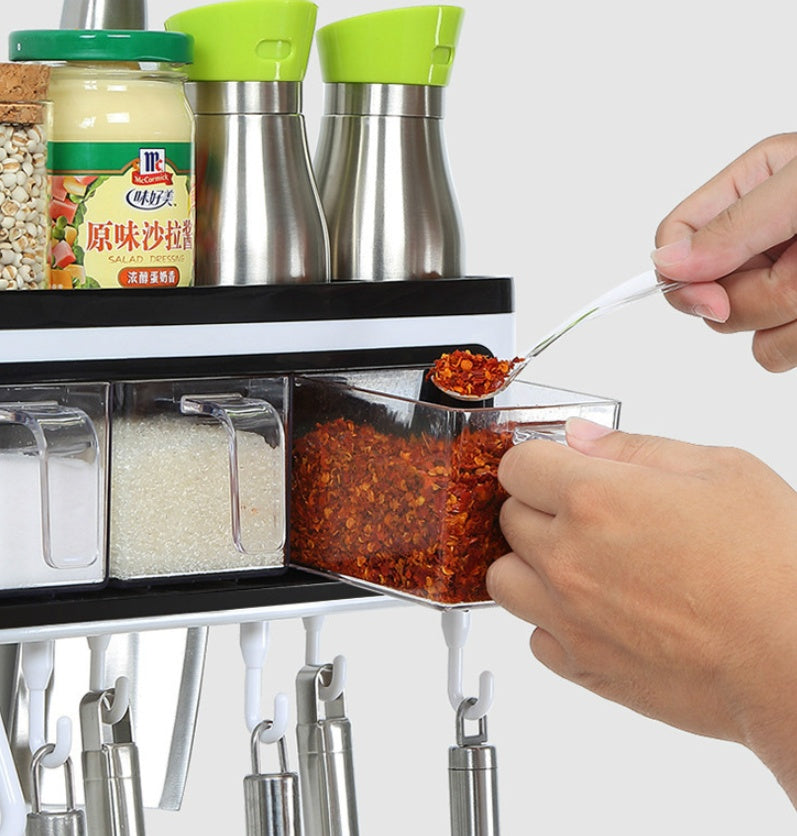 New Kitchen Storage Box: Multi-Function Wall-Mounted Racks Solution