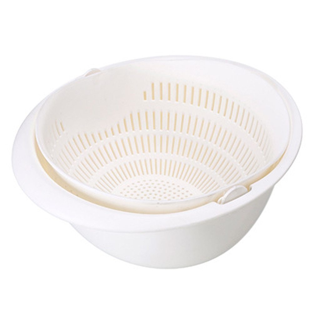 Portable Detachable Double-Layer Drain Basket for Fruit and Veggies