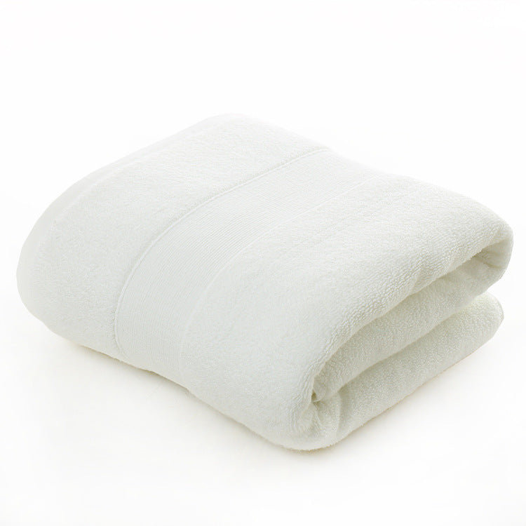 Luxurious Cotton Thickened Plain Colored Bath Towel: Ultimate Comfort