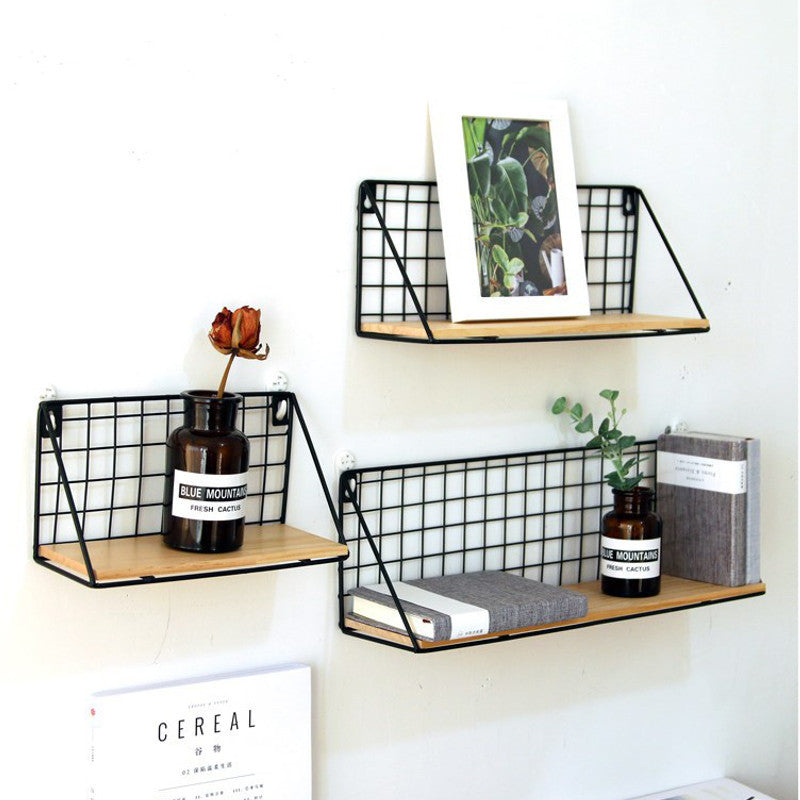 Elegant Japanese Style Wrought Iron Wall Hanging Basket Decor