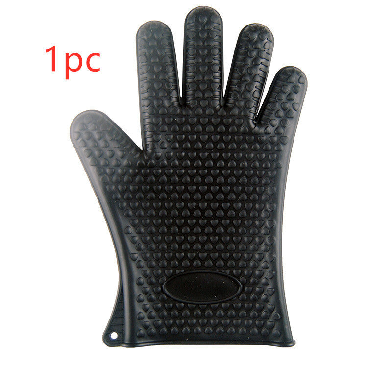 Heat Proof Food Grade Silicone Oven Mitts for BBQ Safety