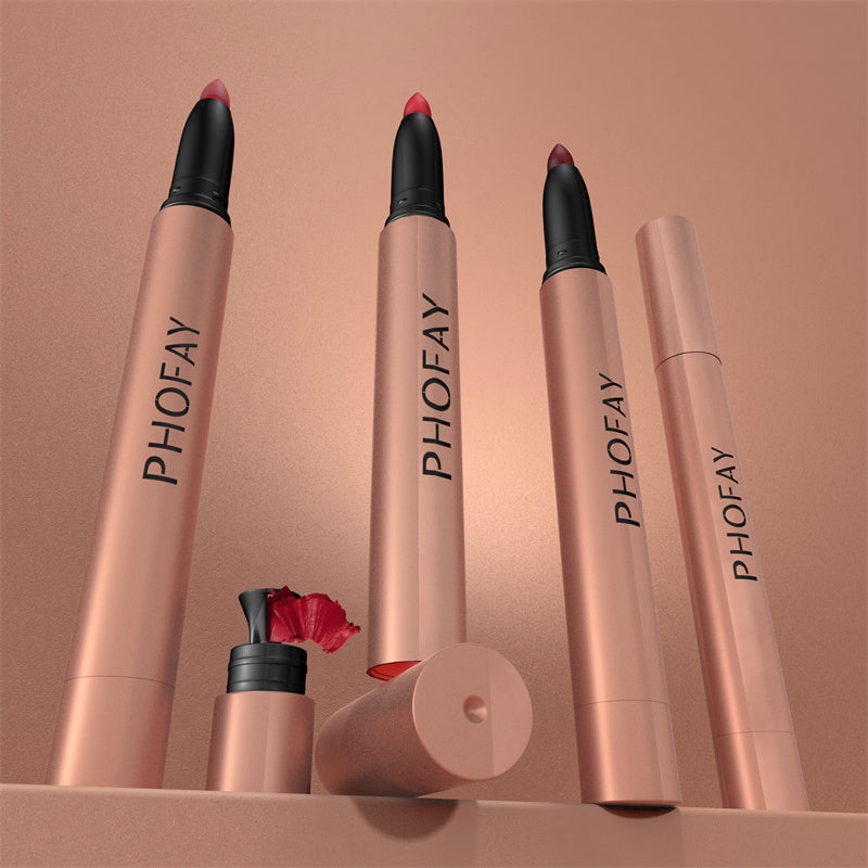 PHOFAY Matte Lip Liner Lipstick Pen: Silky, Effortless Elegance