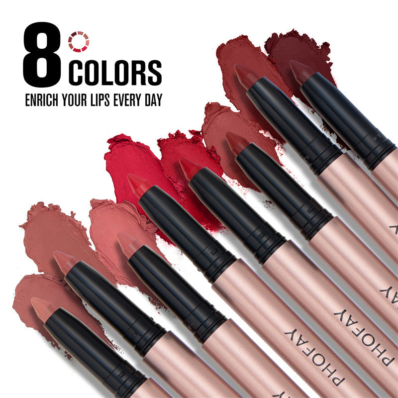 PHOFAY Matte Lip Liner Lipstick Pen: Silky, Effortless Elegance