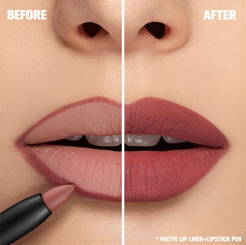 PHOFAY Matte Lip Liner Lipstick Pen: Silky, Effortless Elegance