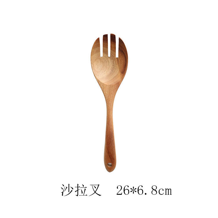 Teak Natural Wood Tableware: Versatile Kitchen Tool Sets Collection