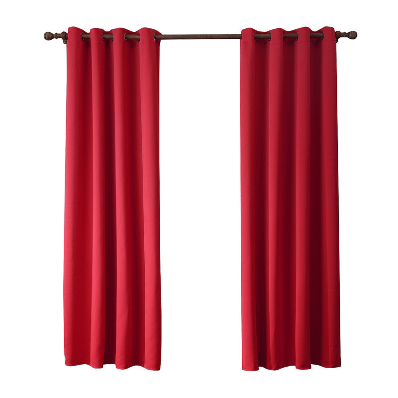 Luxurious Curtain Bedroom Shade Cloth Single Piece Red Elegance