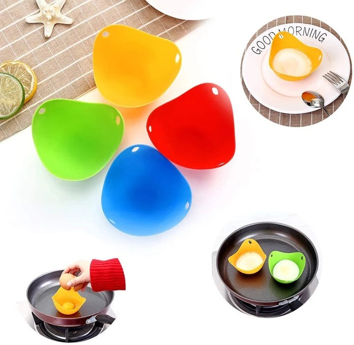 Green Silicone Egg Cooker: Versatile 4 Color Kitchen Essential