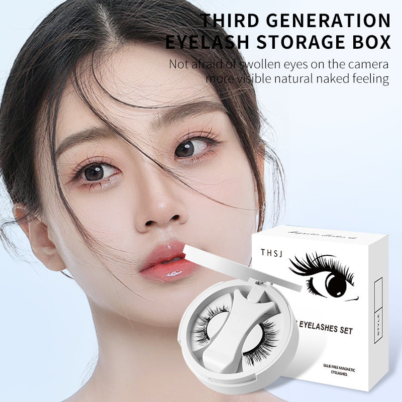 Magnetic False Eyelashes Kit: Glue-Free, Natural Look & Applicator